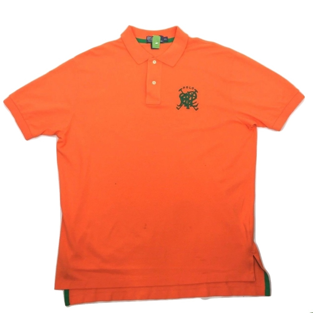 POLO RALPH LAUREN Orange Polo Shirt Embroidered XL